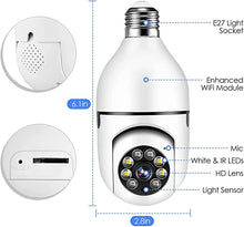 Load image into Gallery viewer, perfect for ghost hunting Bulb camera wifi 2MP Smart Life 5GHz Bulb Lamp Camera, 1080P Wifi - ghostswithin