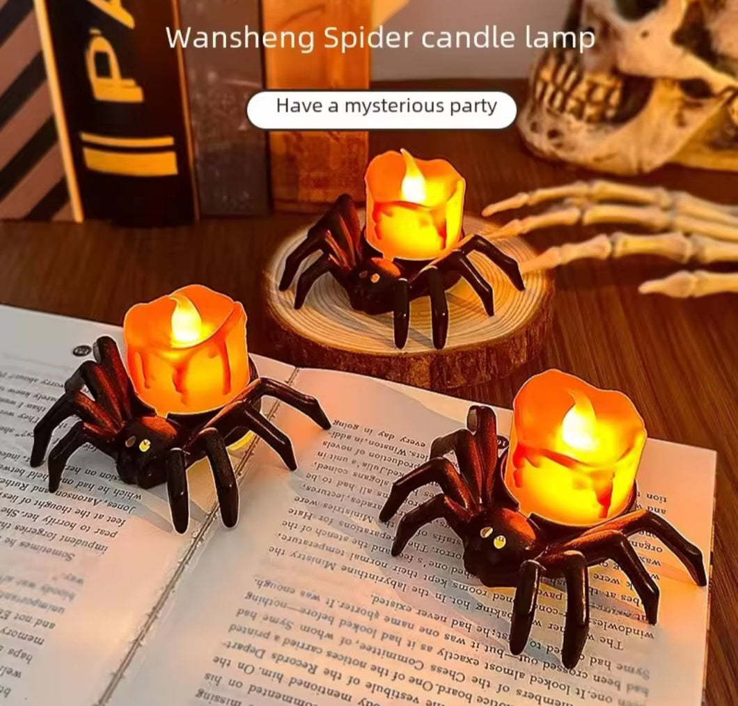 6pcs Spider candle holder and candles