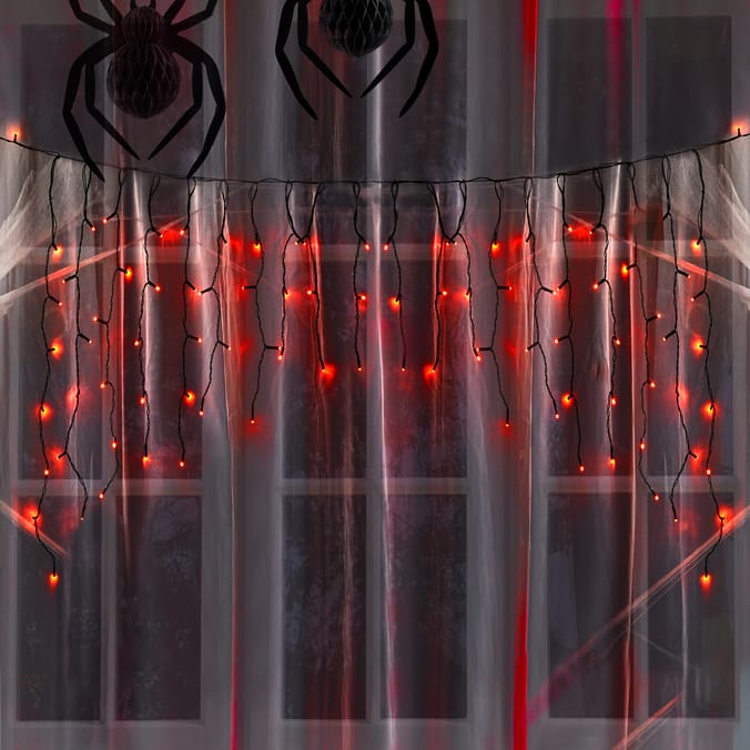 Haunted House Halloween 100 LED Curtain Light - ghostswithin