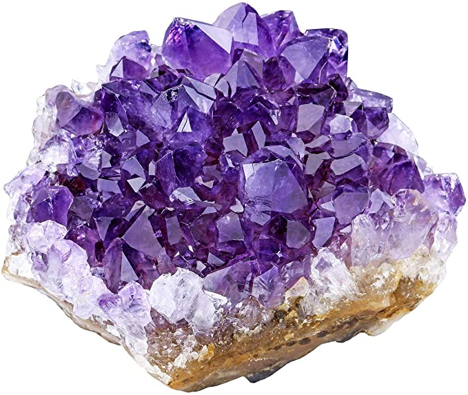 JSDDE Amethyst Crystal Cluster Rock Crystals Quartz Cluster Mineral Geode Druzy Specimen Gemstone Sculpture Home Decoration (0.17-0.33lb) - ghostswithin