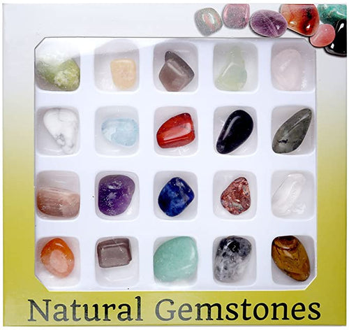 JOVIVI 20 Gemstones Chakra Stone Healing Balancing Kit for Collectors, Crystal & Reiki Healers and Yoga Practioner - ghostswithin